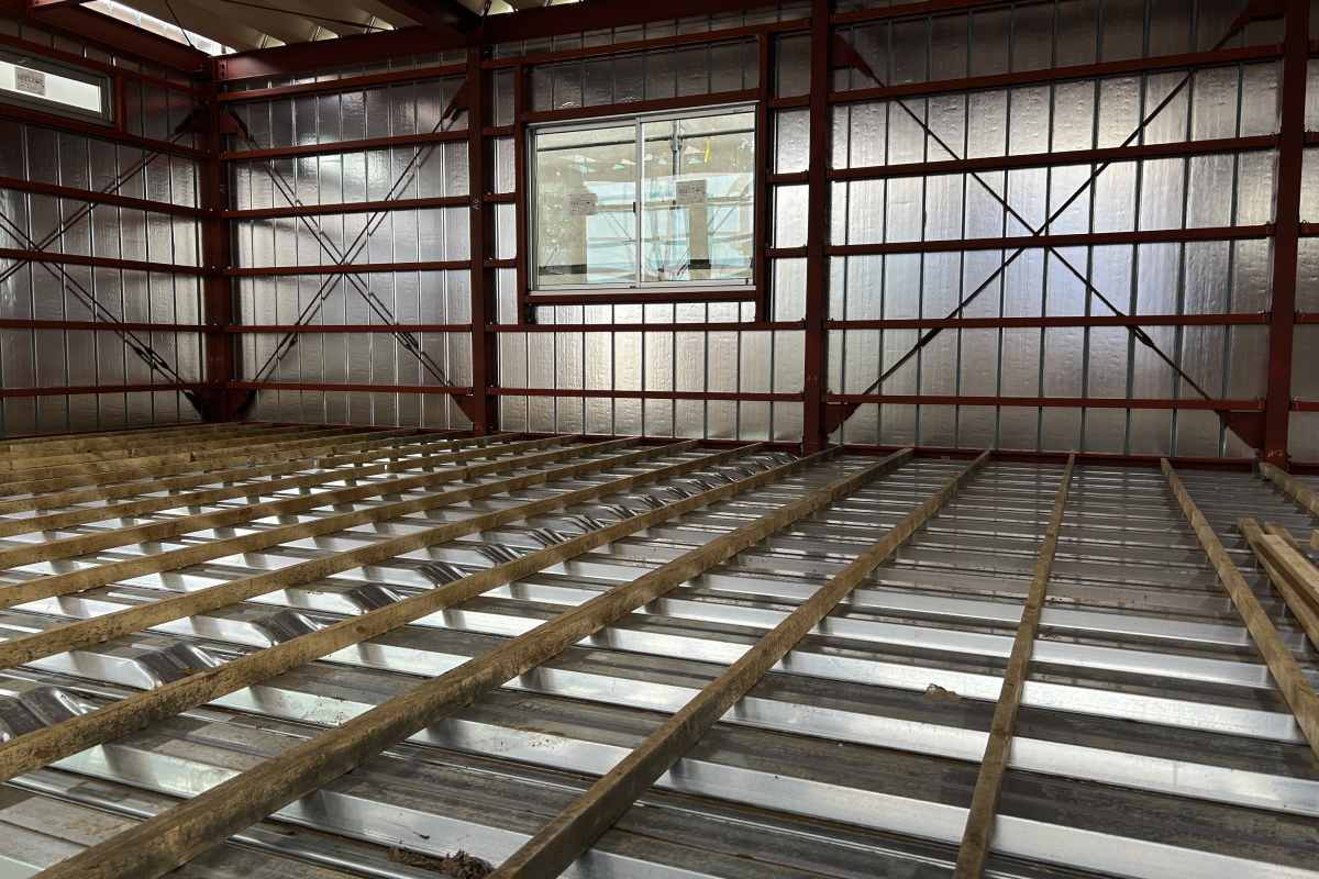 工事中のライトスチールハウス