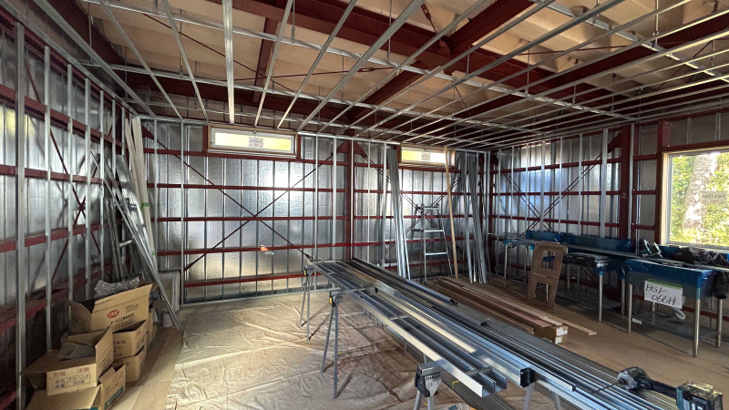 工事中のライトスチールハウス